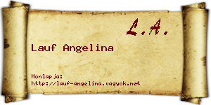 Lauf Angelina névjegykártya